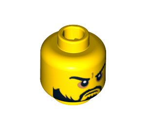 LEGO Yellow Dragon Wizard Head (Recessed Solid Stud) (14354 / 16649)