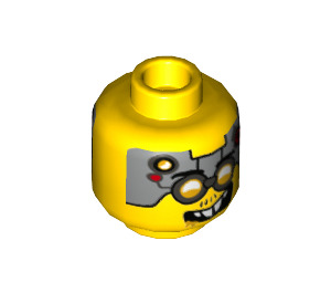 LEGO Gelb Drillex Minifigure Kopf (Einbau-Vollbolzen) (3626 / 20371)