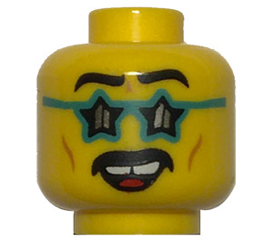 LEGO Yellow Dual Sided Jacob Head (Recessed Solid Stud) (3626)