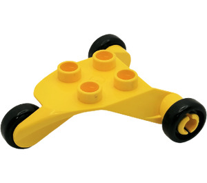 LEGO Yellow Duplo 3-wheel Frame (6356)