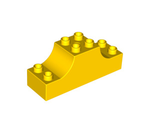 LEGO Yellow Duplo Bow 2 x 6 x 2 (4197)