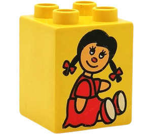 LEGO Yellow Duplo Brick 2 x 2 x 2 with Doll (31110)