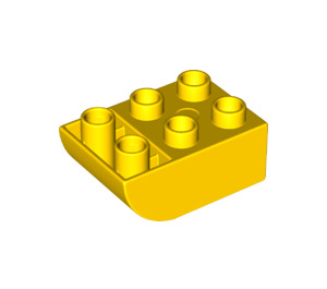 LEGO Gelb Duplo Backstein 2 x 3 mit Invertiert Steigung Curve (98252)