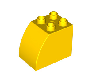 LEGO Yellow Duplo Brick 2 x 3 x 2 with Curved Side (11344)
