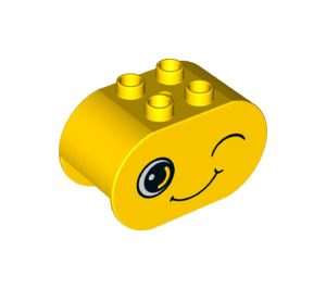 LEGO Duplo Jaune Duplo Brique 2 x 4 x 2 avec Arrondi Ends avec Winky Affronter (6448 / 24441)