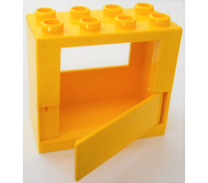 LEGO Gelb Duplo Tür Rahmen 2 x 4 x 3 mit Hälfte Tür