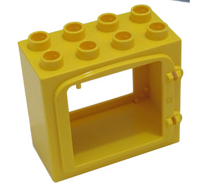 LEGO Yellow Duplo Door Frame 2 x 4 x 3 with Raised Door Outline and Framed Back (2332)