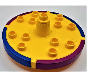 LEGO Yellow Duplo Merry Go Round with Blue and Purple