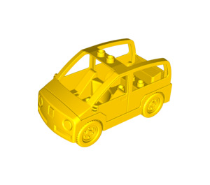 LEGO Yellow Duplo MPV Car with Dark Stone Gray Base (47437)