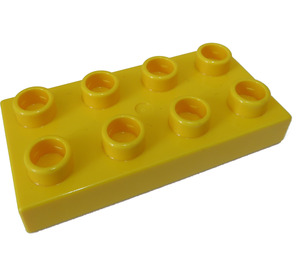 LEGO Yellow Duplo Plate 2 x 4 (4538 / 40666)