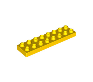 LEGO Jaune Duplo assiette 2 x 8 (44524)