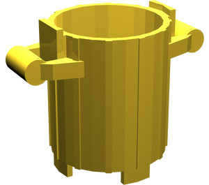 LEGO Gelb Mülltonne mit 2 Deckelhaltern (2439)
