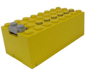 LEGO Geel Electric 9V Battery Doos 4 x 8 x 2.3 met Onderzijde Deksel (4760)