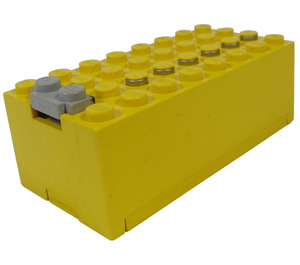 LEGO Geel Electric 9V Accu Doos 4 x 8 x 2.3 met Onderkant Deksel (4760 / 73955)