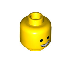 LEGO Giallo Emmet Minifigure Testa (Perno solido incassato) (3626 / 44179)