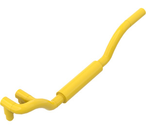 LEGO Amarillo Tubo de escape Twin Inlet 11L Izquierda (4466 / 70972)