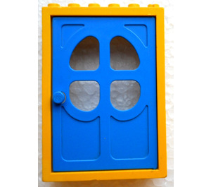 LEGO Gul Fabuland Door Frame with Blue Door