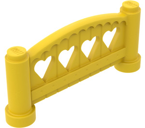 LEGO Yellow Fabuland Fence 1 x 6 x 2 Rounded (2040)