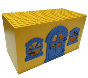 LEGO Giallo Fabuland House Blocco con Blu Porta e Windows