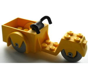 LEGO Jaune Fabuland Tricycle avec Light grise roues
