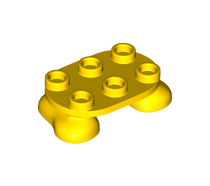 LEGO Gelb Feet 2 x 3 x 0.7 (66859)
