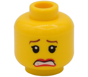 LEGO Gelb Weiblich Kopf, Beidseitig, mit Frowning & Smiling Deko (Sicherheitsnoppe) (59630 / 82131)