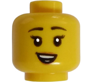 LEGO Žlutá ženský Vesmír Fan (Zapuštěný pevný cvoček) (3626)