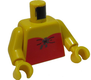 LEGO Yellow Female Torso with Red Top  (973)