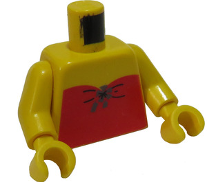 LEGO Yellow Female Torso with Red Top  (973 / 73403)