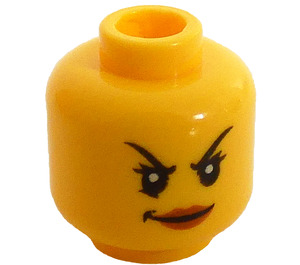 LEGO Geel Vrouwelijk met Medallion Minifiguur Hoofd (Verzonken solide nop) (3626 / 20283)