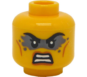 LEGO Yellow Fierce Barbarian Head (Recessed Solid Stud) (3274 / 105556)