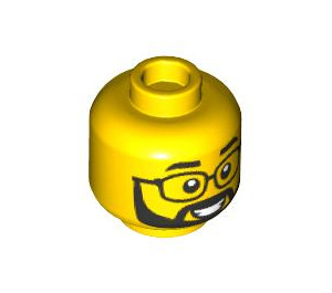 LEGO Gelb Firefighter (60371) Minifigure Kopf (Einbau-Vollbolzen) (3626 / 101365)