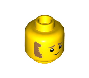 LEGO Geel Brandweerman Minifiguur Hoofd (Verzonken solide nop) (3626 / 66860)