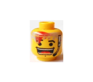 LEGO Yellow Flex, Alpha Team Outfit Head (Safety Stud) (3626)