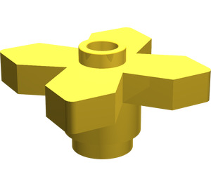 LEGO Gelb Blume 2 x 2 mit Angular Blätter (4727)