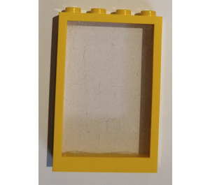 LEGO Yellow Frame 1 x 4 x 5 with Transparent Glass