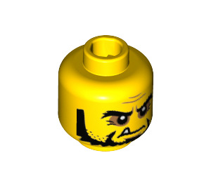 LEGO Yellow Frightening Knight Minifigure Head (Recessed Solid Stud) (3626 / 24678)