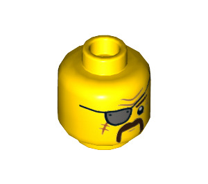 LEGO Gelb Fuse Minifigure Kopf (Einbau-Vollbolzen) (3626 / 47808)