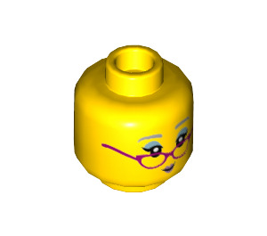 LEGO Yellow Gardener Minifigure Head (Recessed Solid Stud) (3626 / 63134)