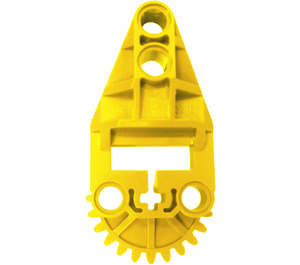LEGO Yellow Gear Half with Beam 2 (32166)
