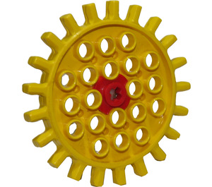 LEGO Yellow Gear with 21 Teeth and Axlehole in Center