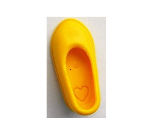 LEGO Gul Pige Shoe med Hjerte Embossed Inside (33021)