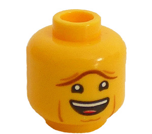 LEGO Yellow Gone Golfin' President Business Minifigure Head (Recessed Solid Stud) (3626 / 50014)