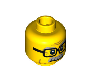 LEGO Gelb Grandpa Kopf (Sicherheitsbolzen) (3626 / 13494)