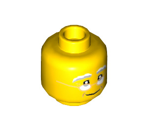 LEGO Yellow Grandpa Head with Glasses (Recessed Solid Stud) (3626 / 32909)