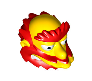 LEGO Yellow Groundskeeper Willie Minifig Head (20149)