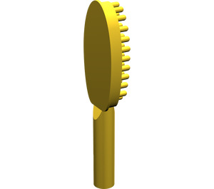LEGO Geel Hairbrush met kort handvat (10 mm) (3852)