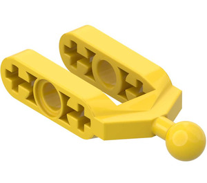 LEGO Gelb Hälfte Balken Gabel mit Kugelgelenk (6572)