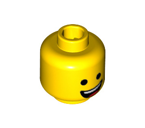 LEGO Gul Hjälm Emmet Minifigur Huvud (Infälld solid knopp) (3626 / 15893)