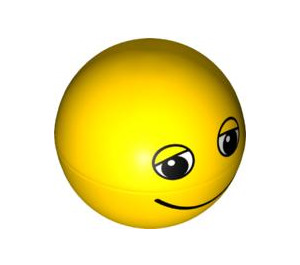 LEGO Yellow Hard Plastic Ball 52mm with Open Eyes and Open Smiling Mouth (23065 / 41216)